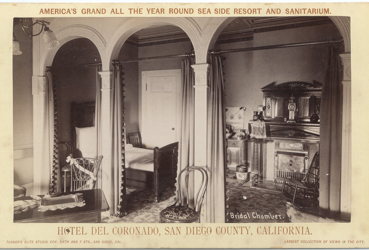 an old photo of a bedroom