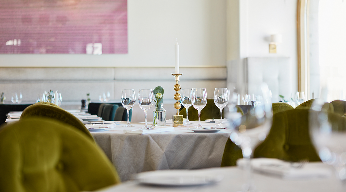 a table set for a dinner party