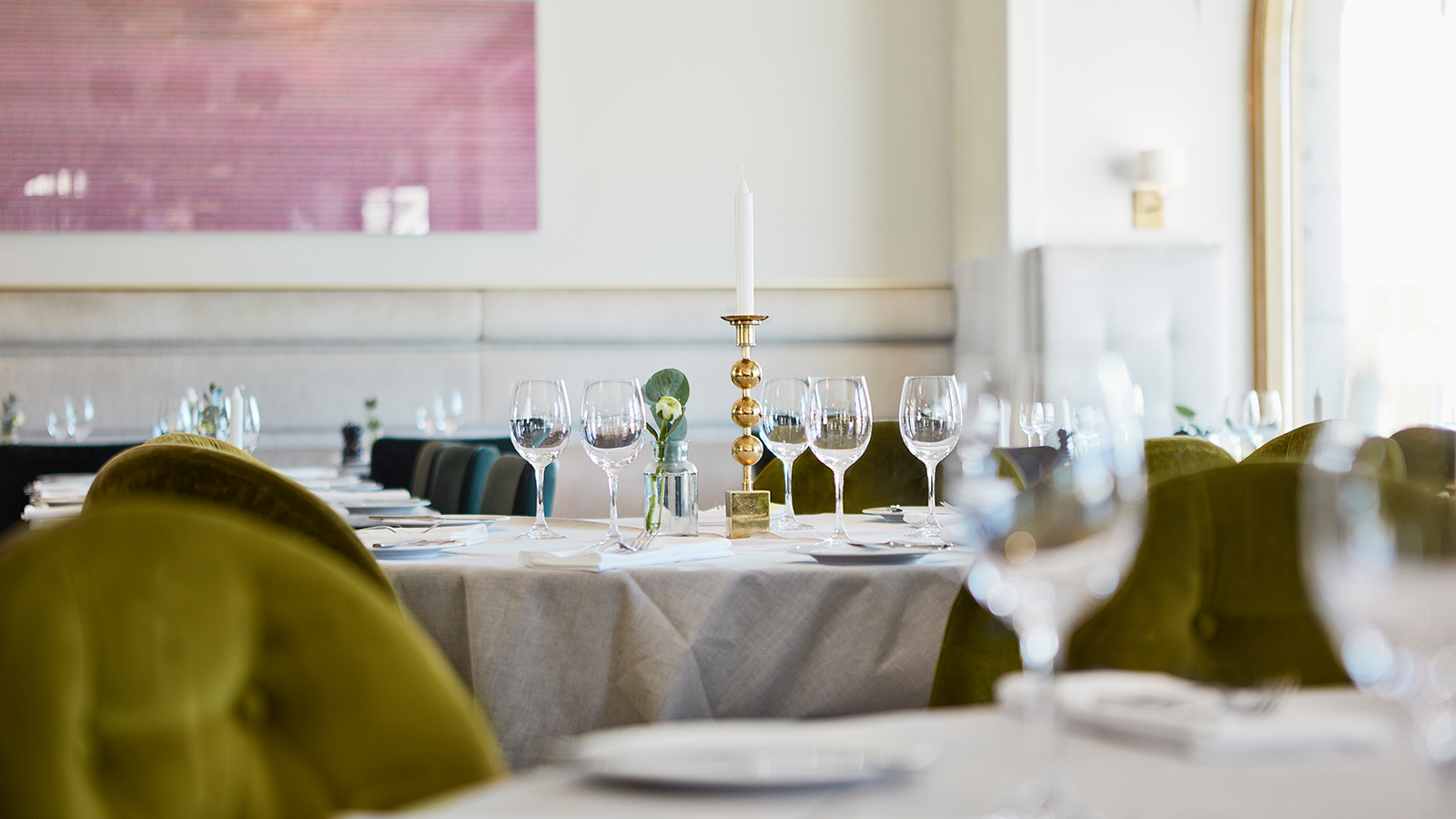 a table set for a dinner party