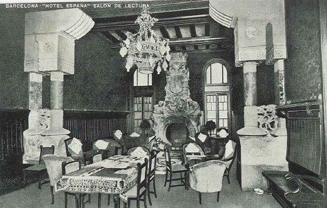 a room with tables and chairs
