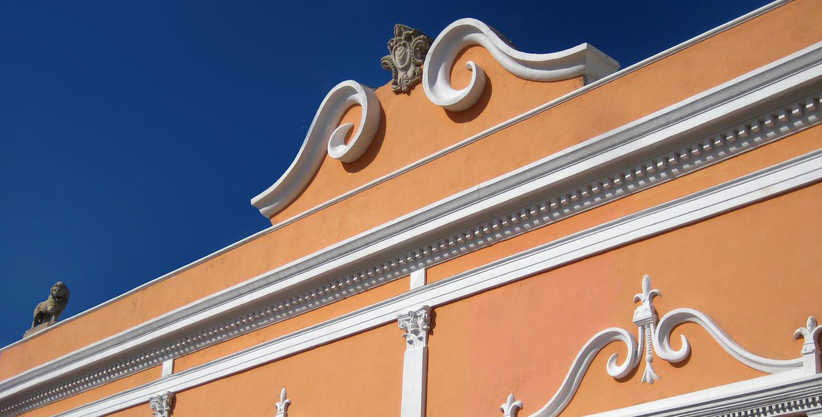 a close-up of a building