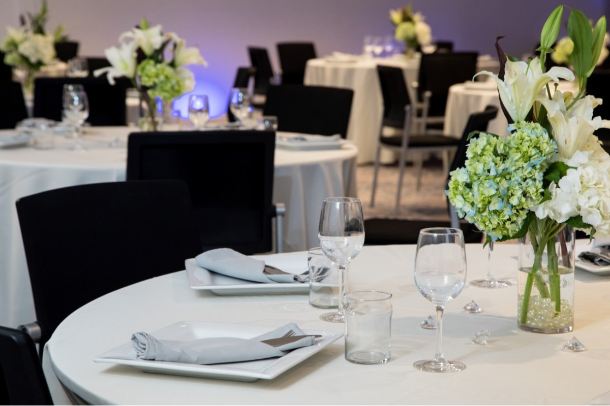 a table set for a party