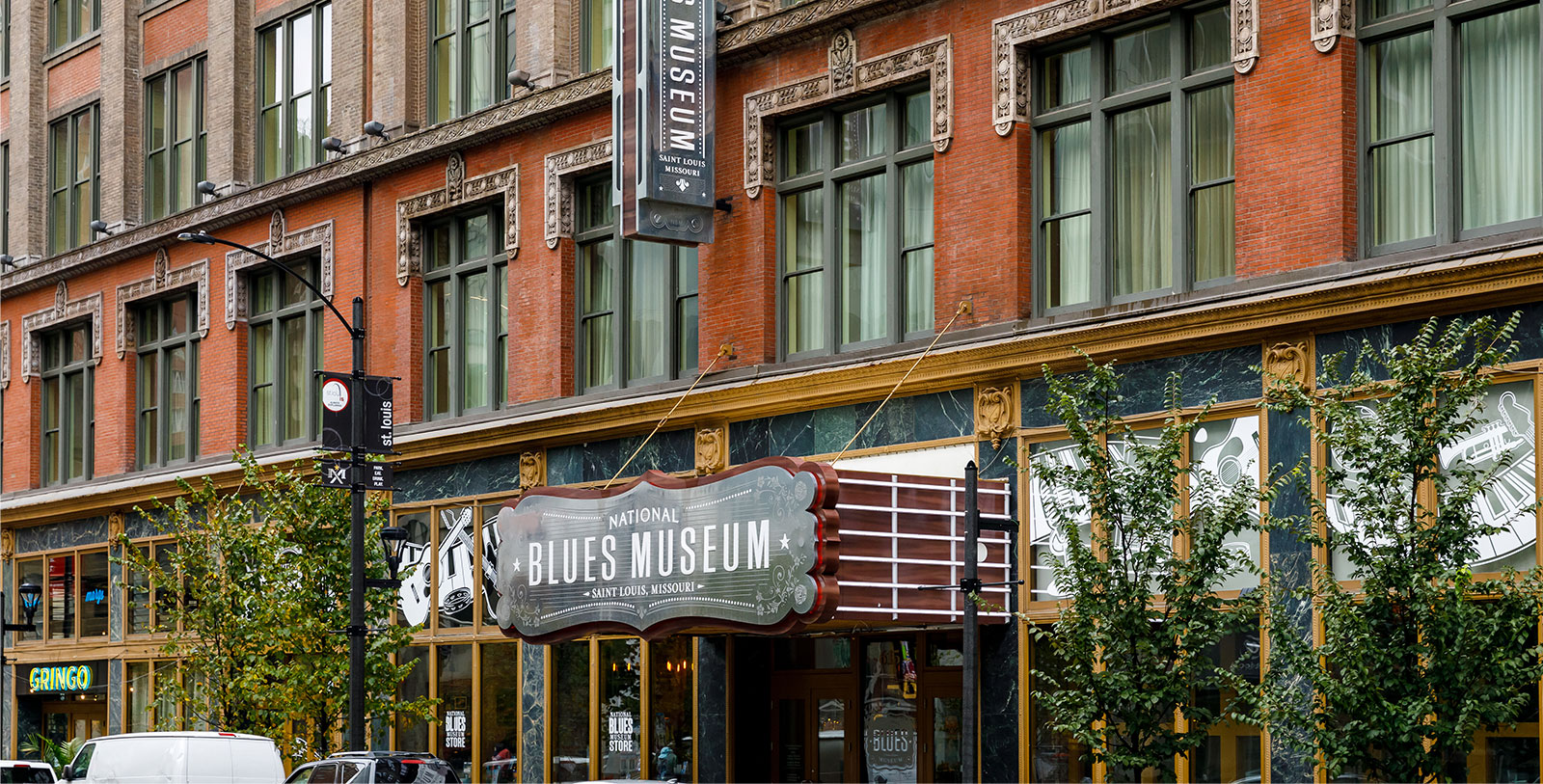a building with a sign on the front