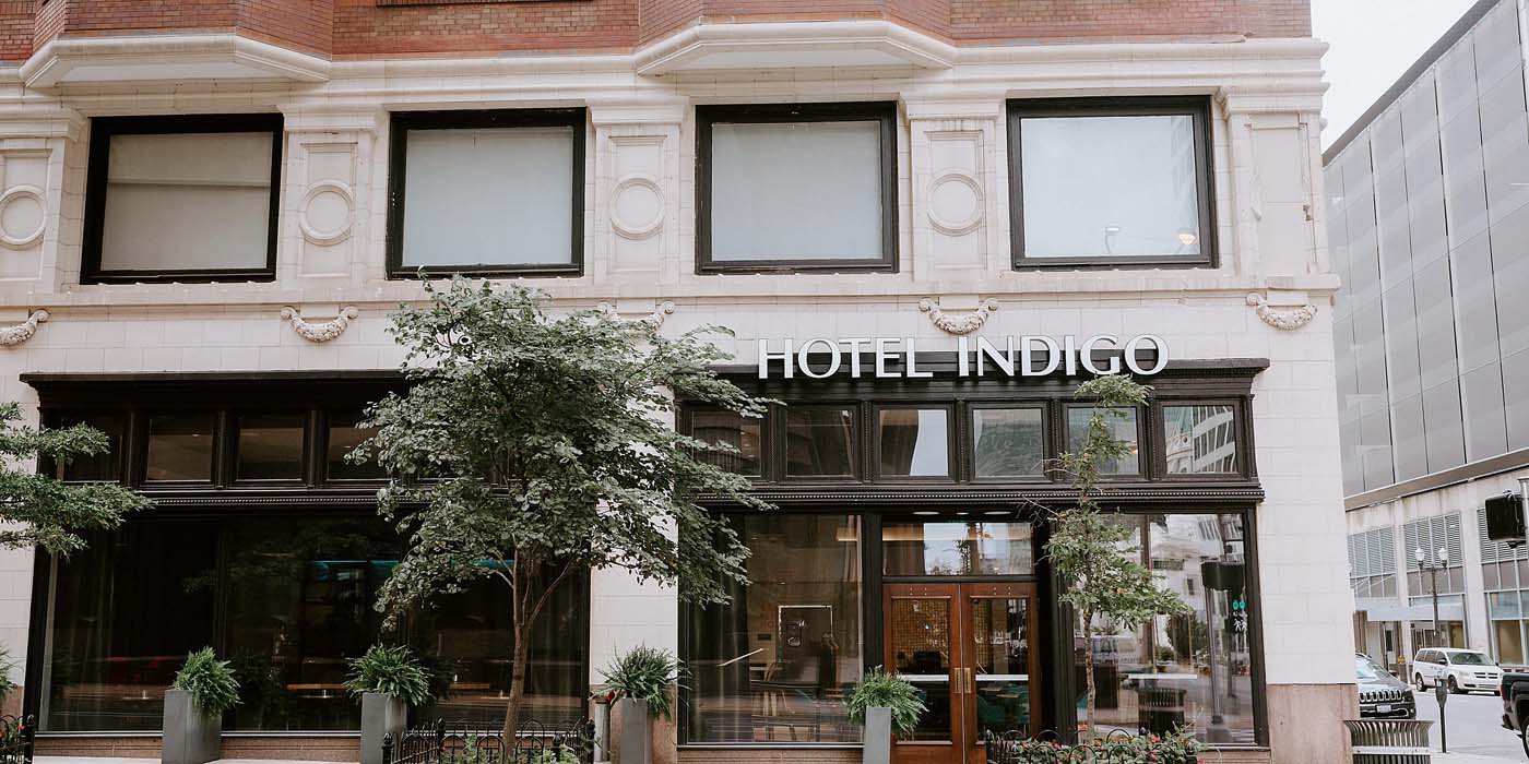 a building with a sign on the front