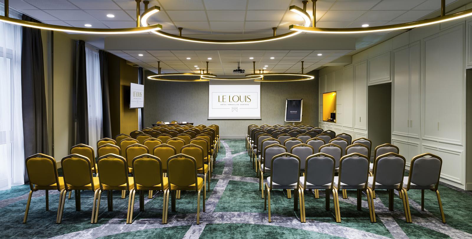 a room with many chairs