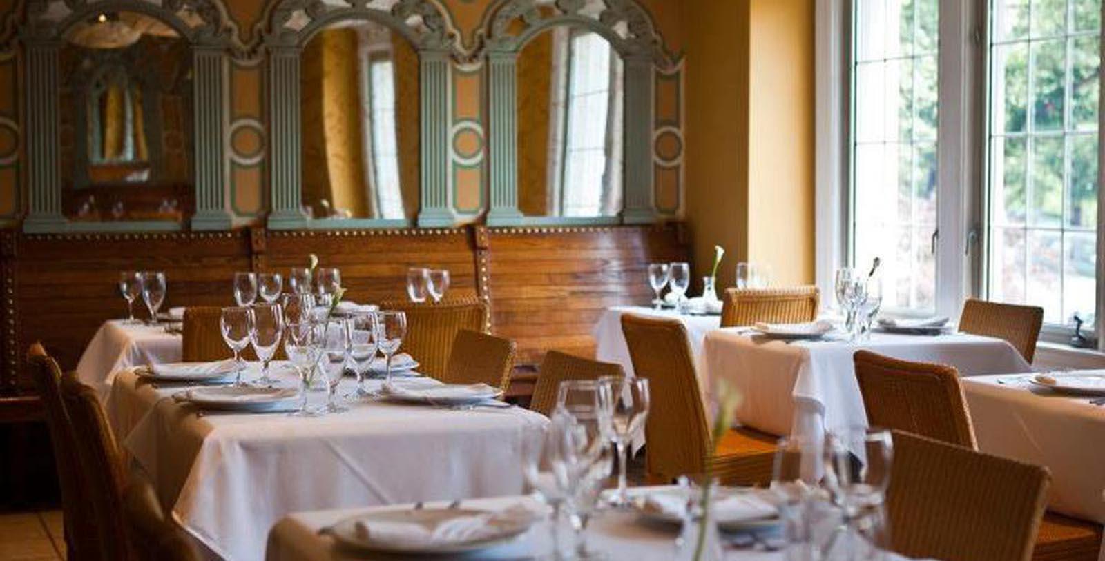 a table set for a restaurant