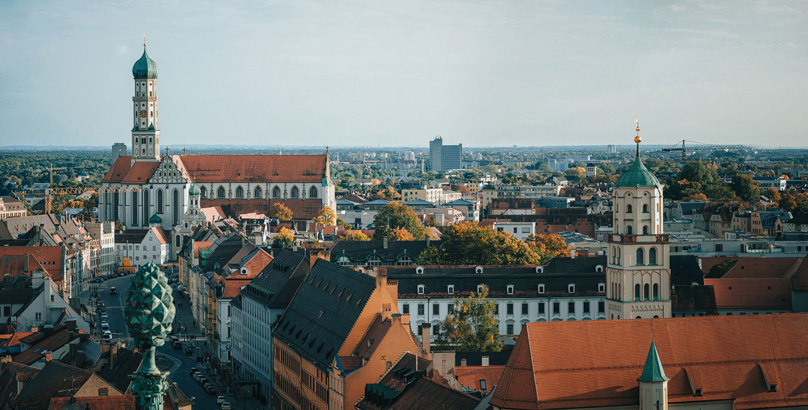 a city with many buildings