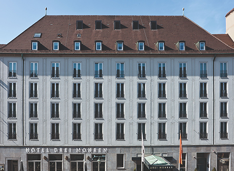 a building with many windows