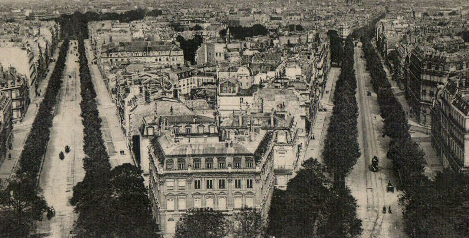 an aerial view of a city
