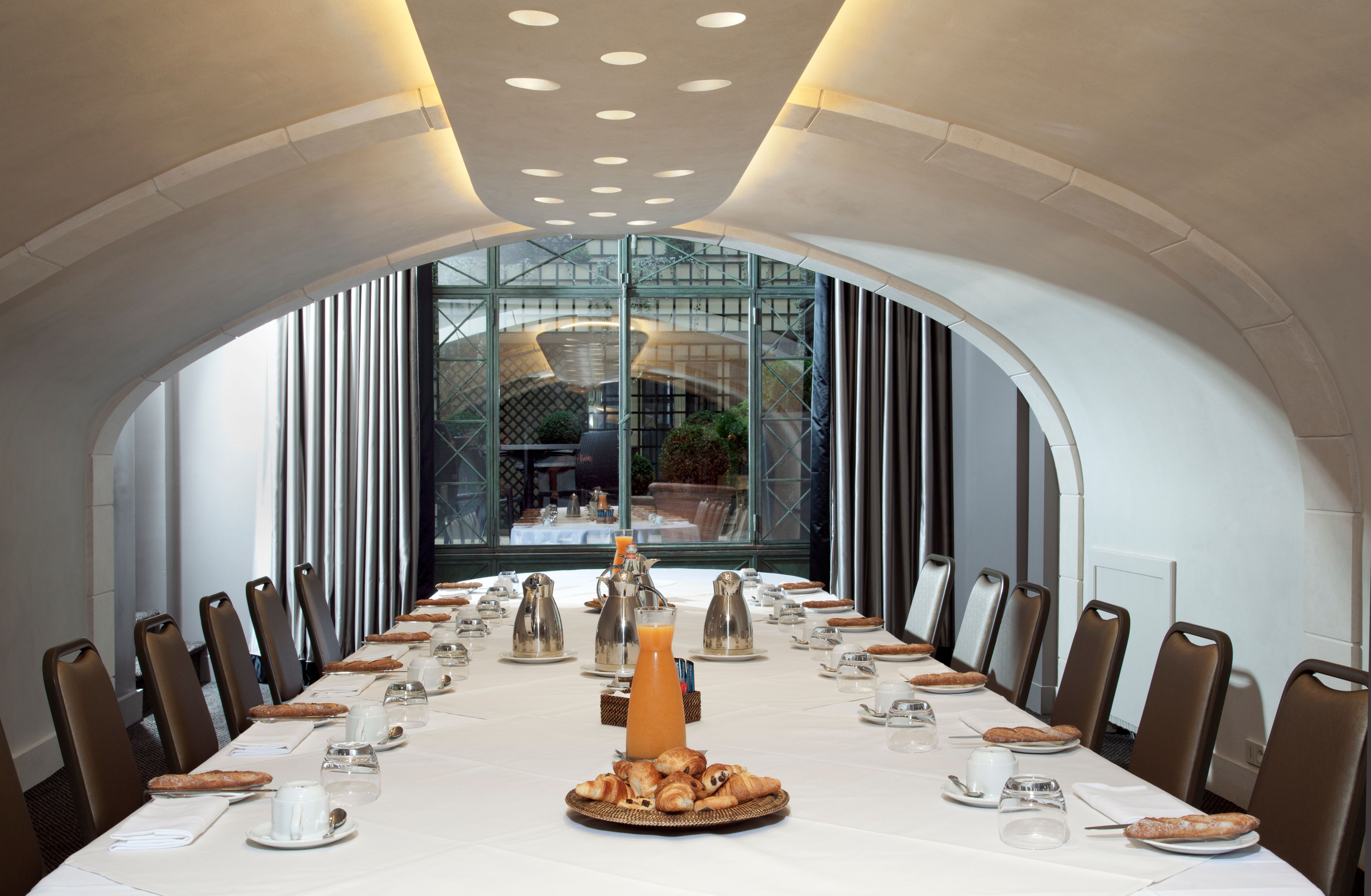a table with food on it