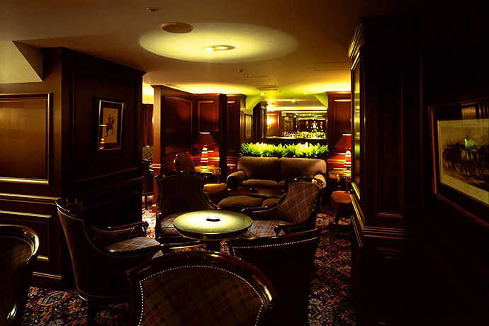 a room with a table and chairs