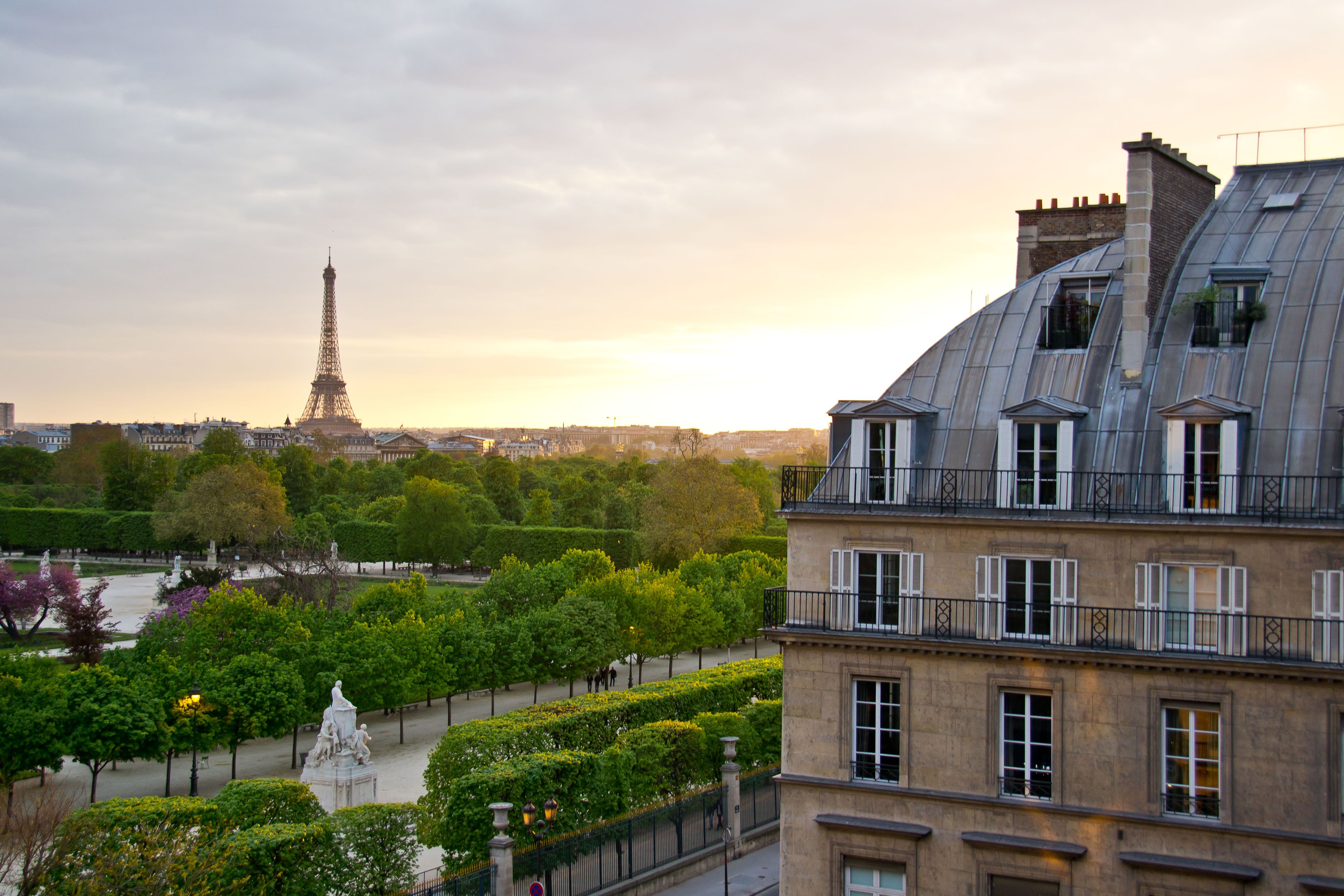 a building with a large tower in the background
