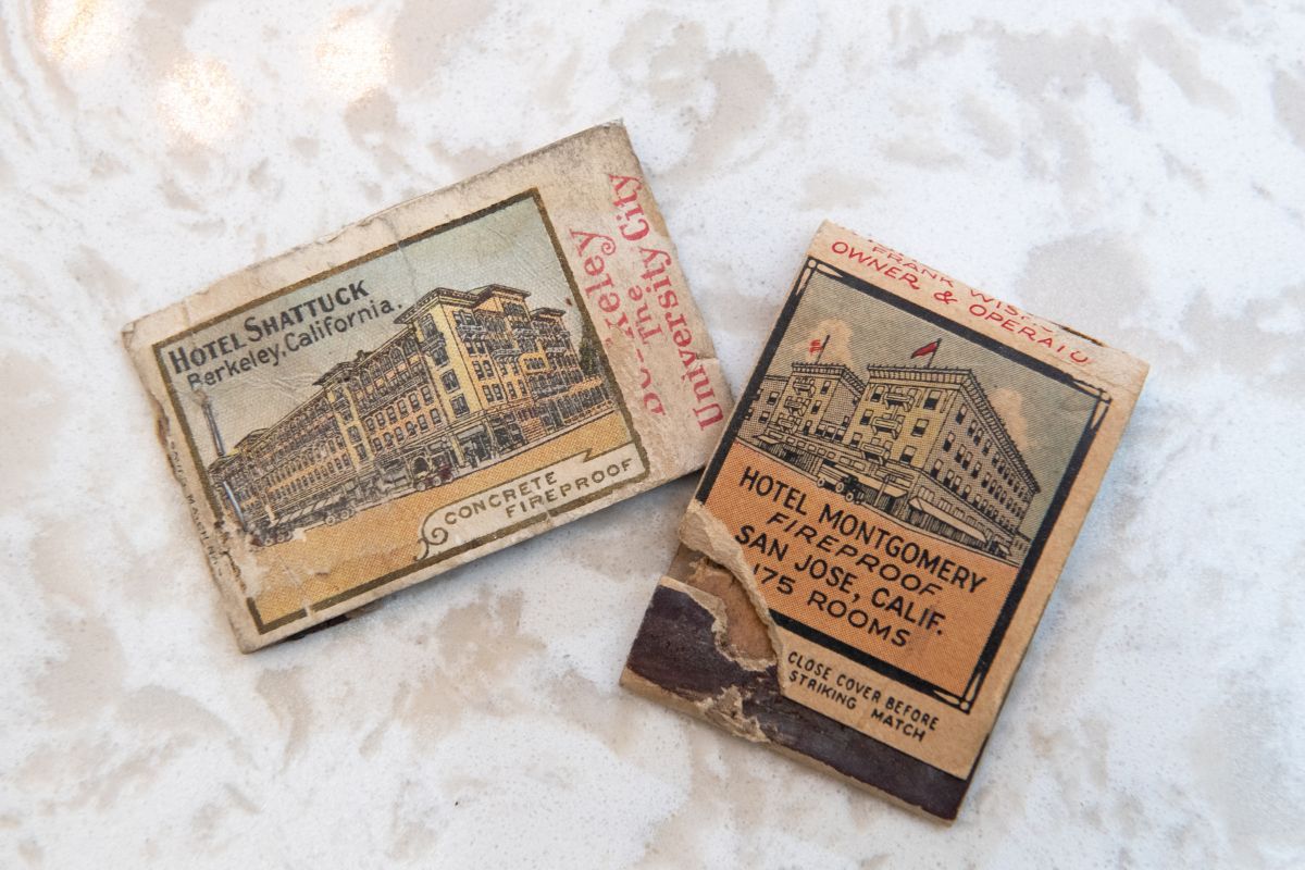 a couple of matches on a marble surface