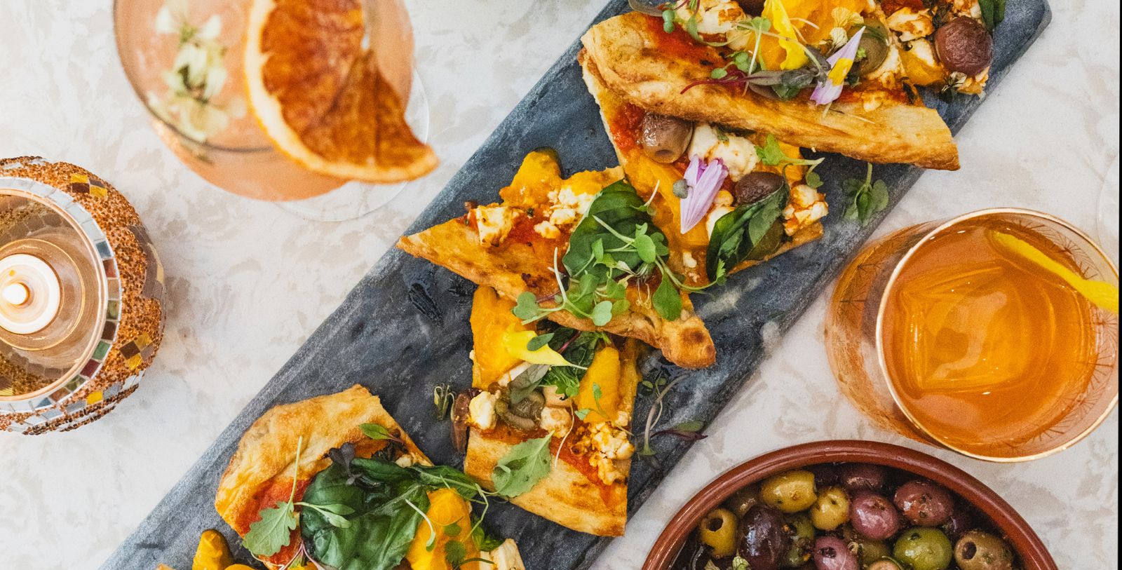 a plate of food on a table