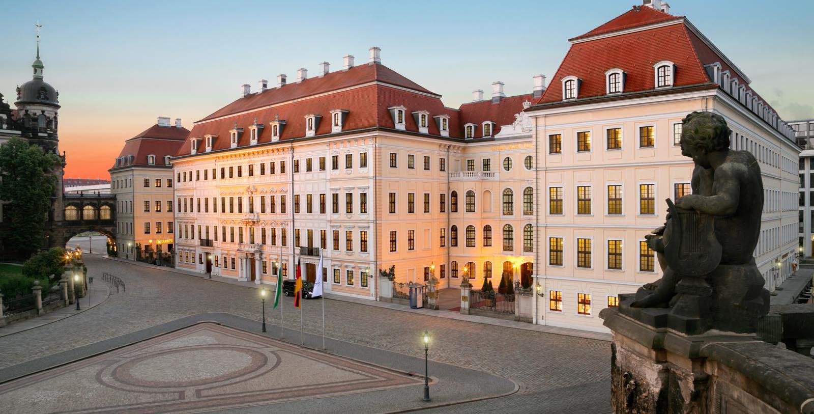 a large building with a red roof