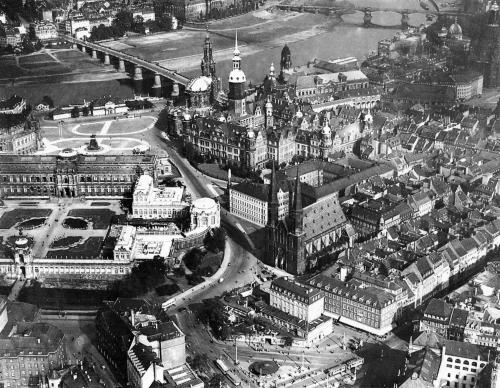 an aerial view of a city