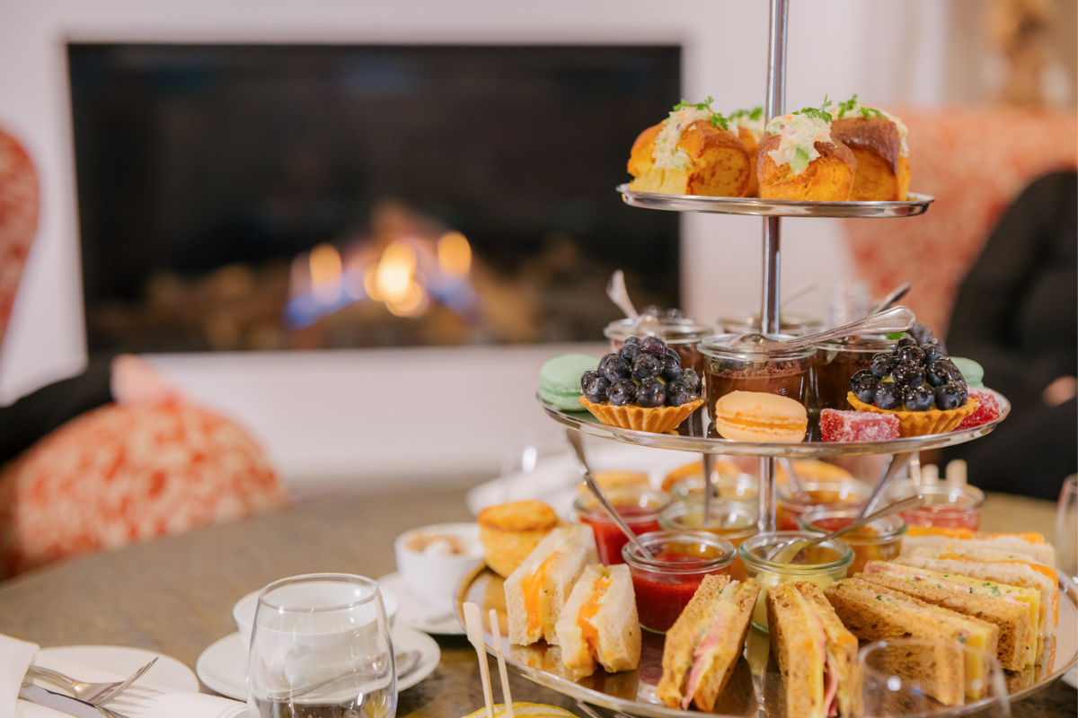 a tray of food on a table