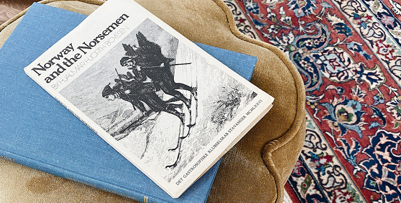 a book on a cushion