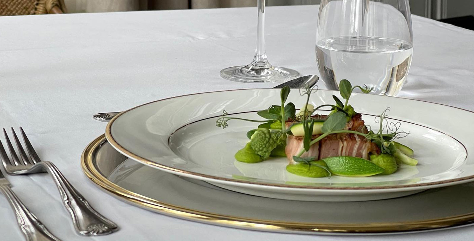 a plate of food on a table