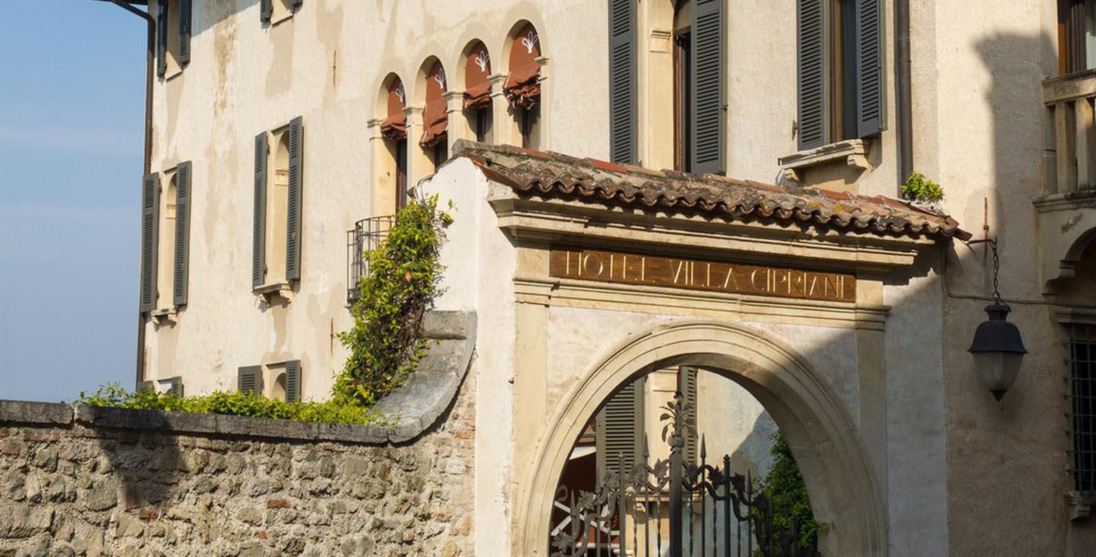 a building with a sign on the side