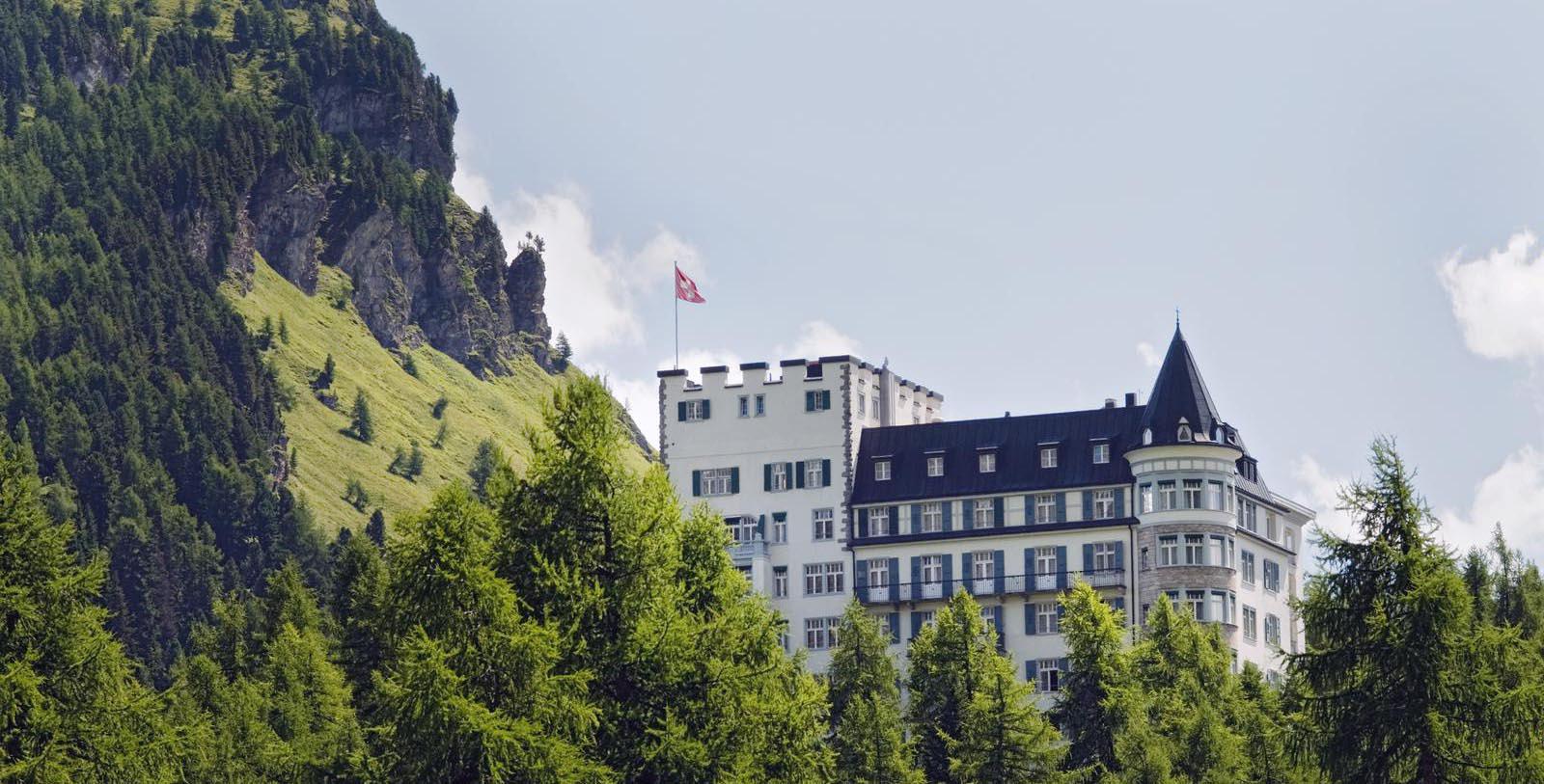 a building with a flag on top of it