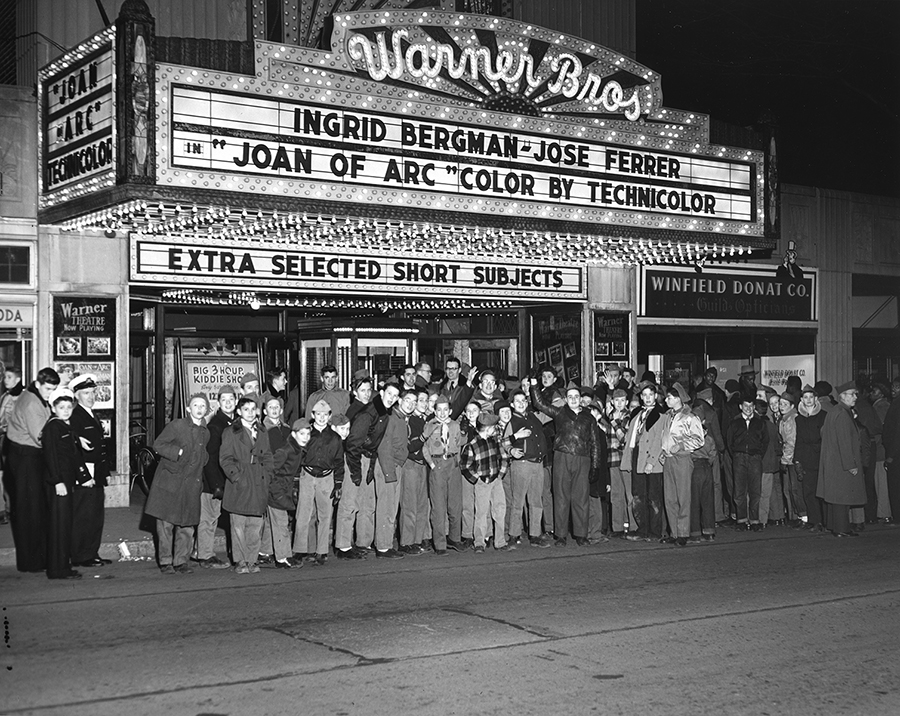 historical image of boy scouts under marquee hotel warner west chester pennsylvania_high