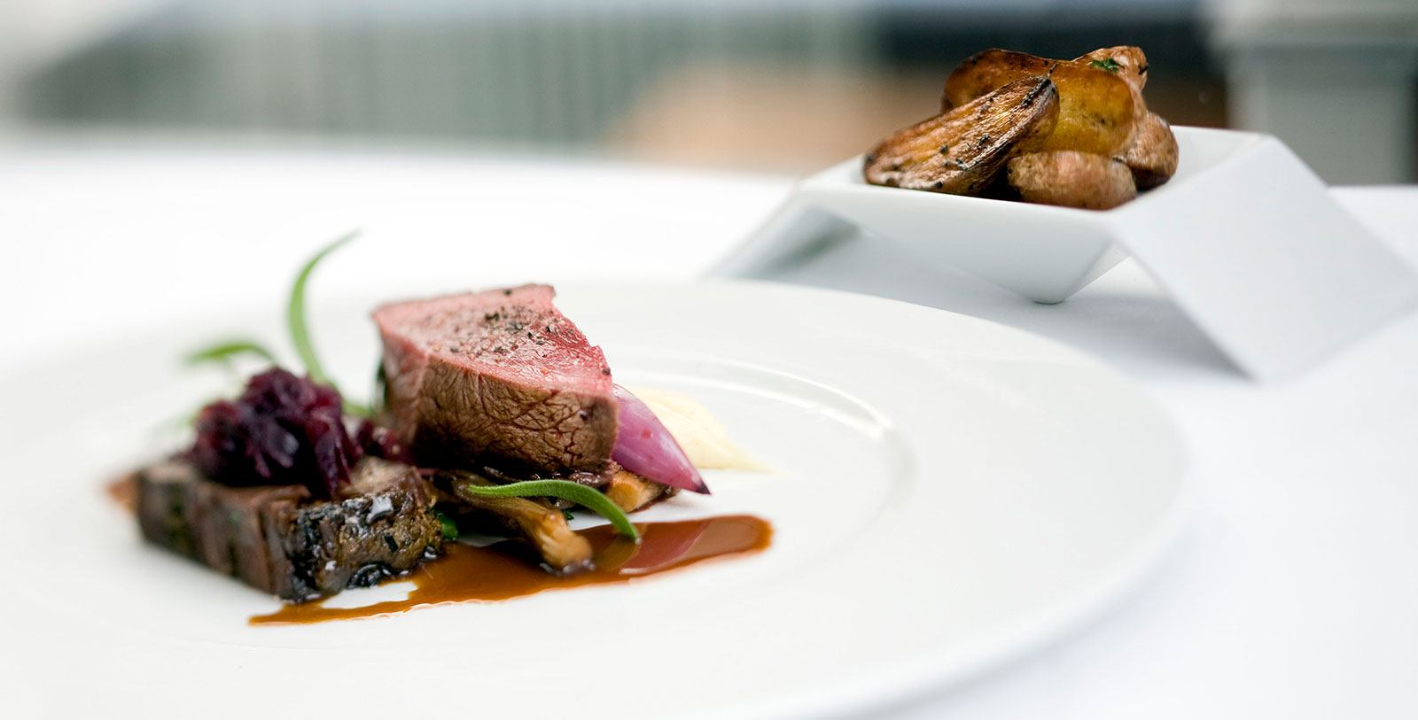a plate of food on a table