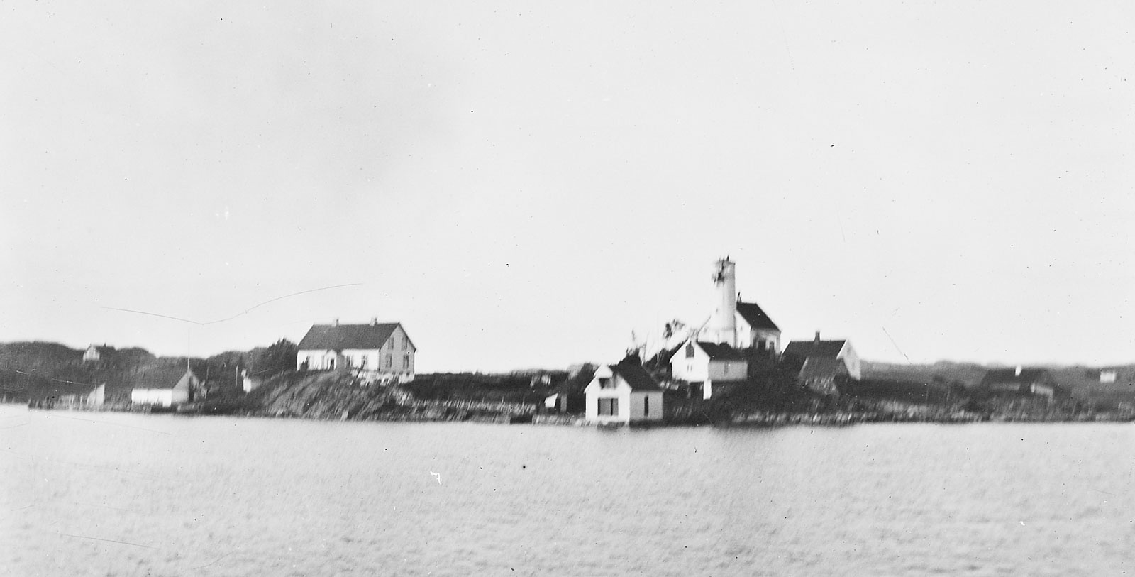 a group of houses on an island