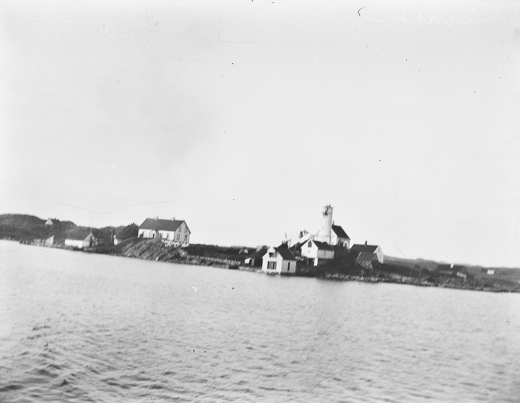 a group of houses on an island