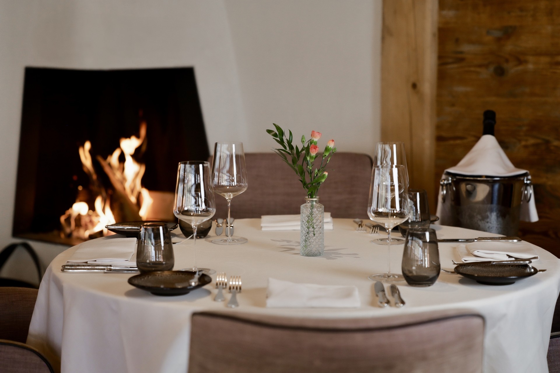 a table set for a dinner party