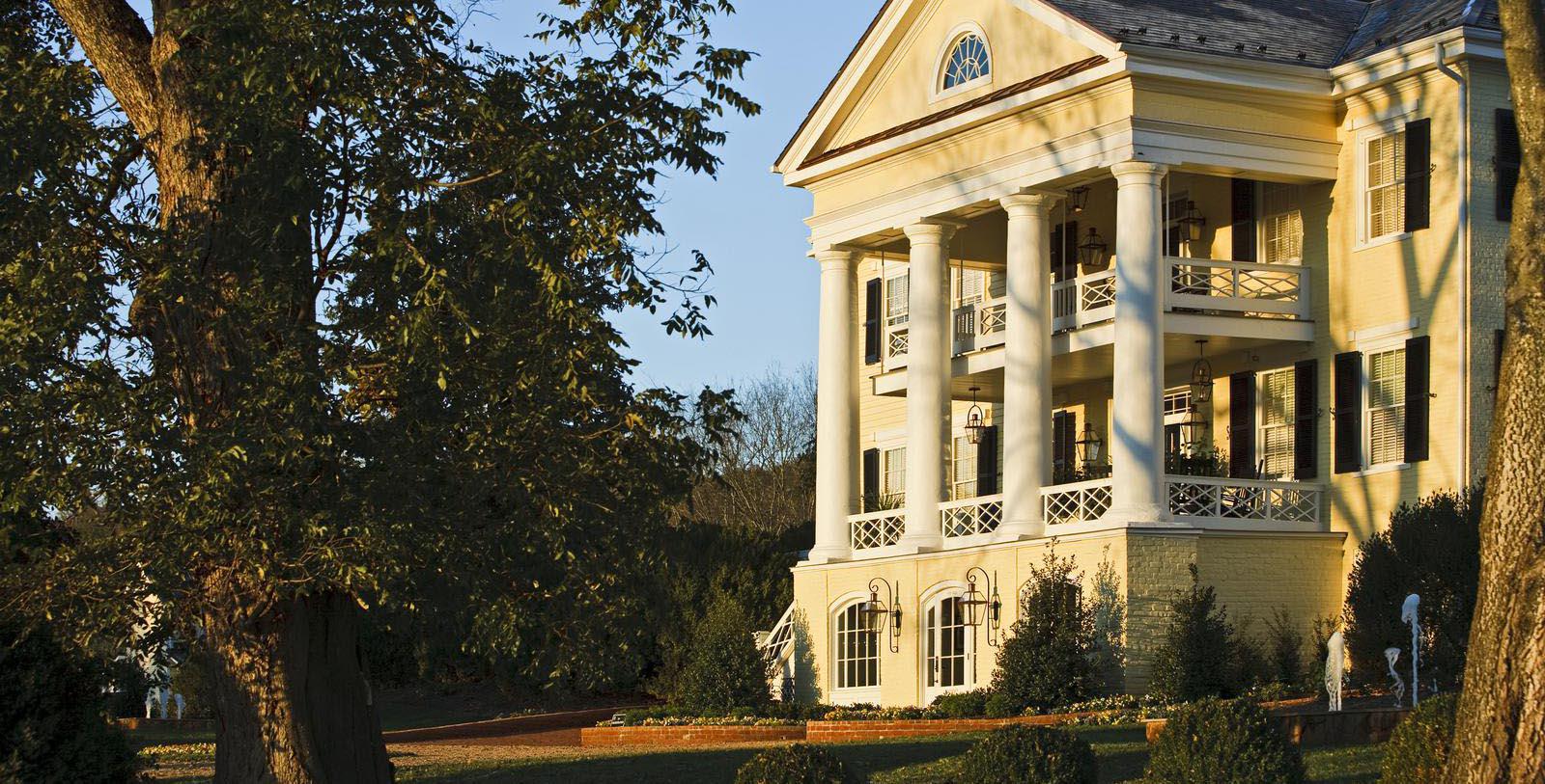 a large house with columns