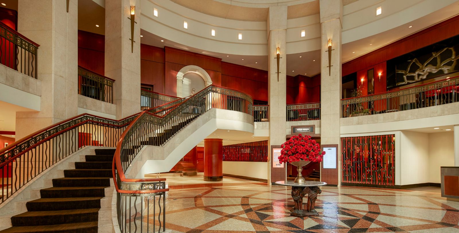 a staircase inside a building