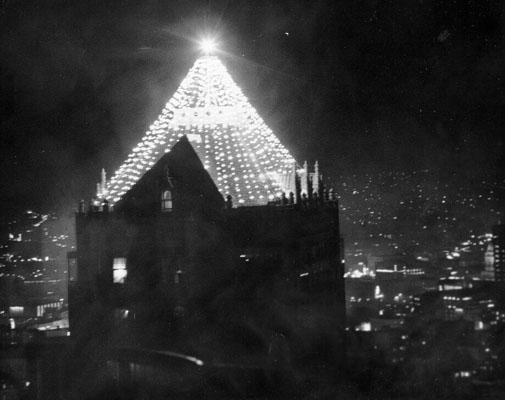 historical image of exterior circa winter 1955 intercontinental mark hopkins hotel san francisco california_high