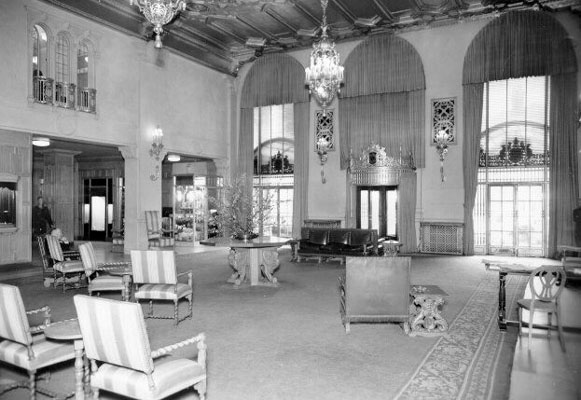 historical image of lobby circa 1944 intercontinental mark hopkins hotel san francisco california_high