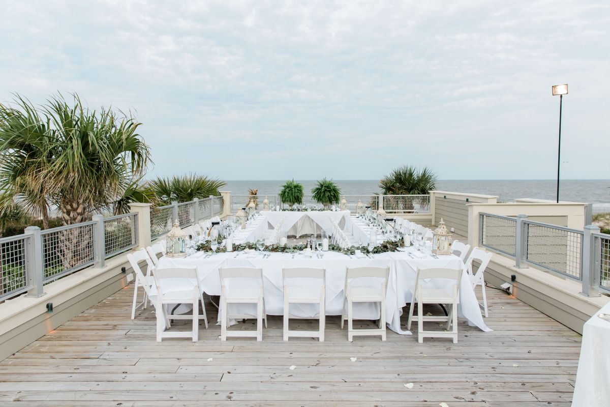 a table set for a wedding reception