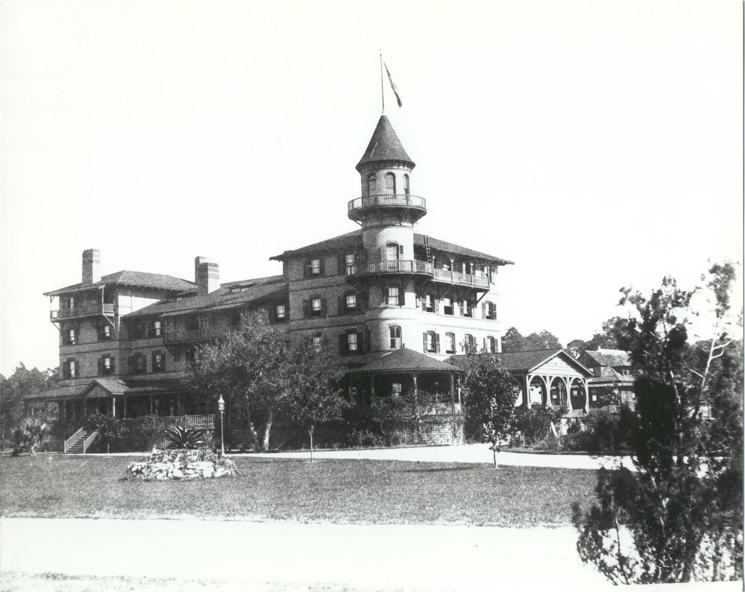 a large building with a tower