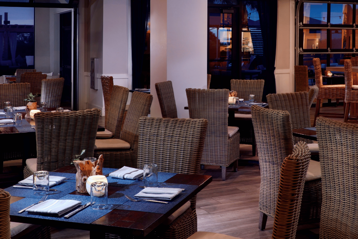 a table set up in a restaurant