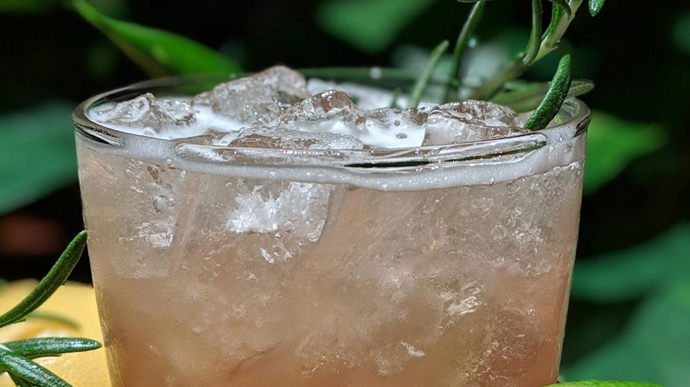a close up of a drink