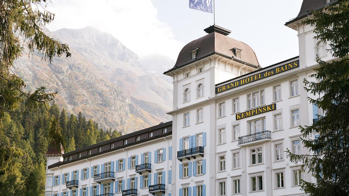 a building with a flag on top