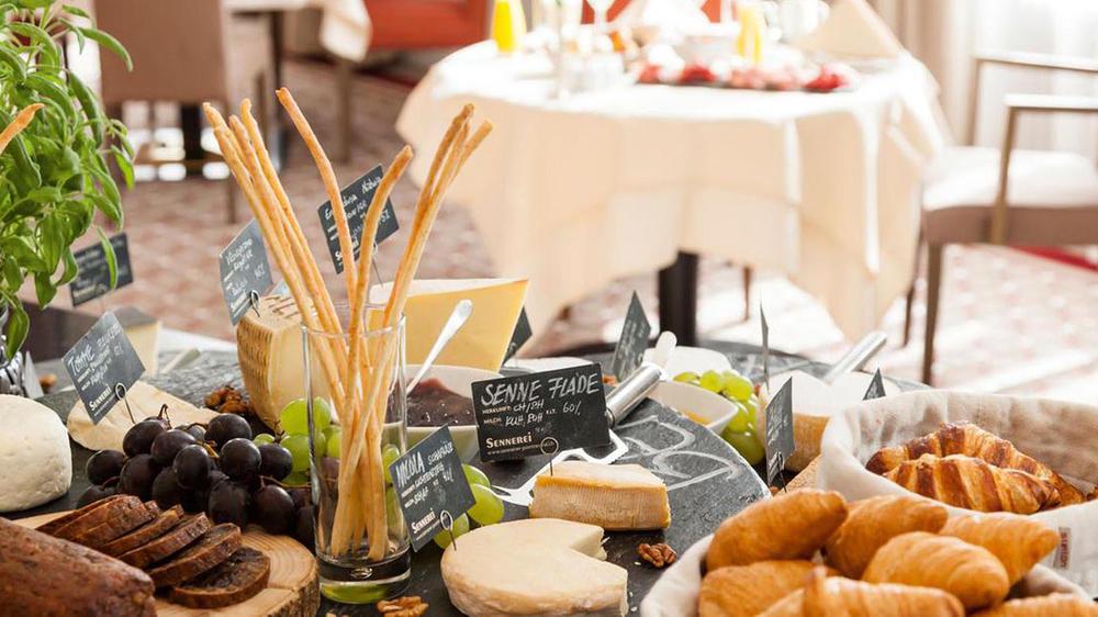 a table with food on it