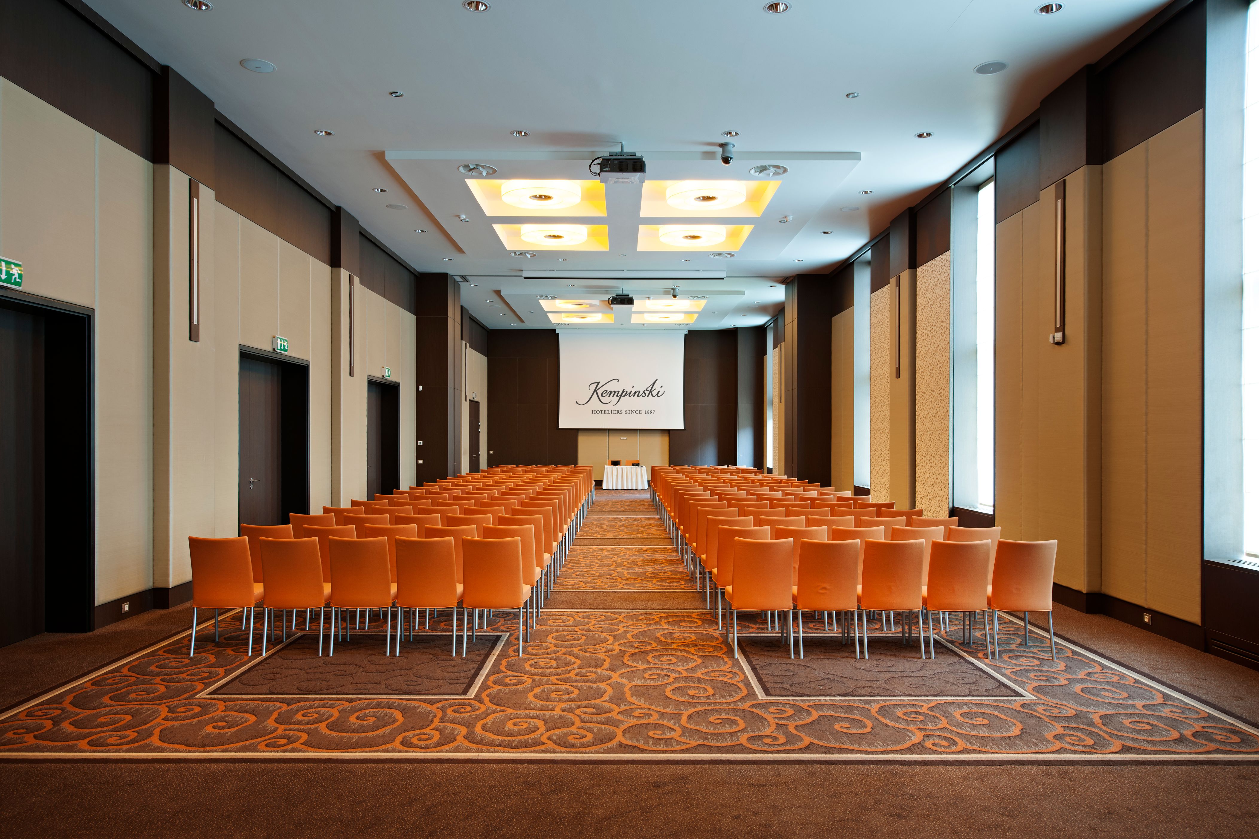 a room with many chairs