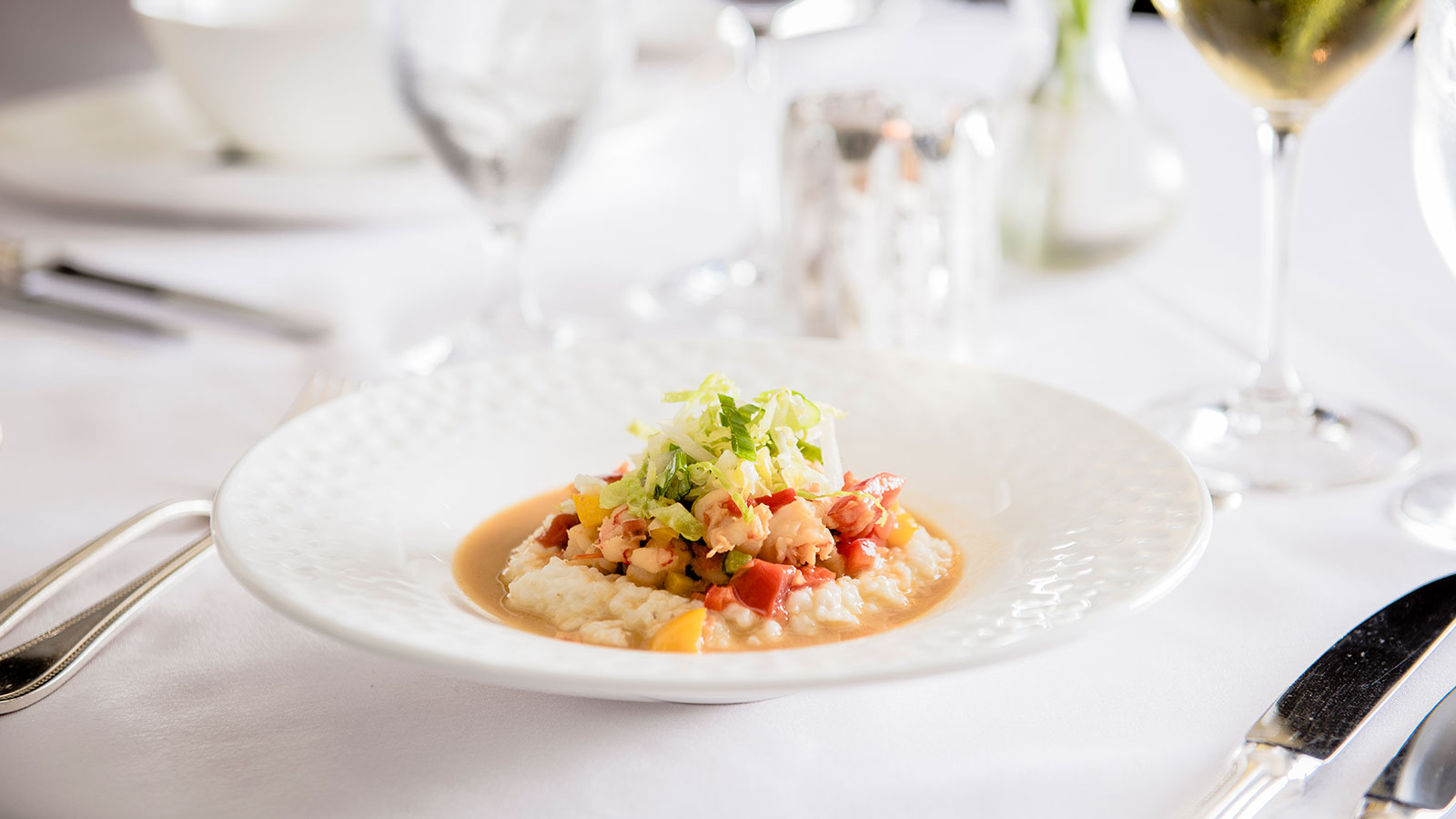 a plate of food on a table