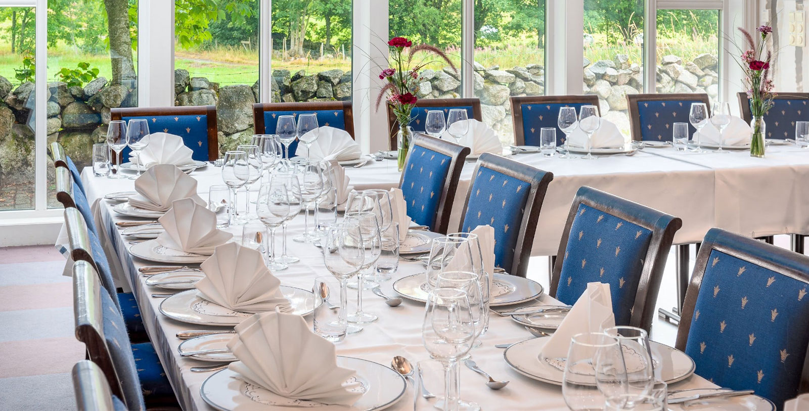 a table set for a dinner party