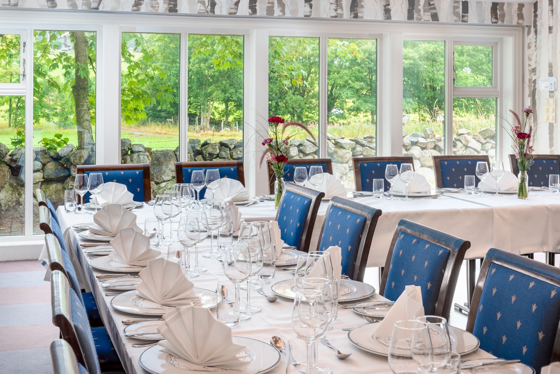 a table set for a dinner party