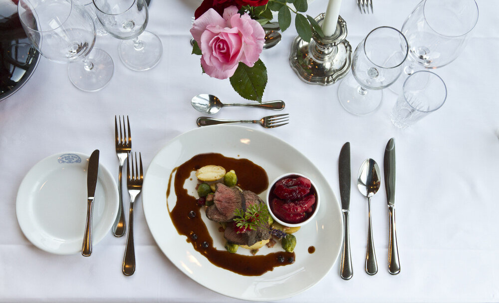 a plate of food on a table
