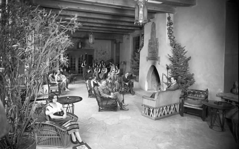 a group of people sitting in chairs