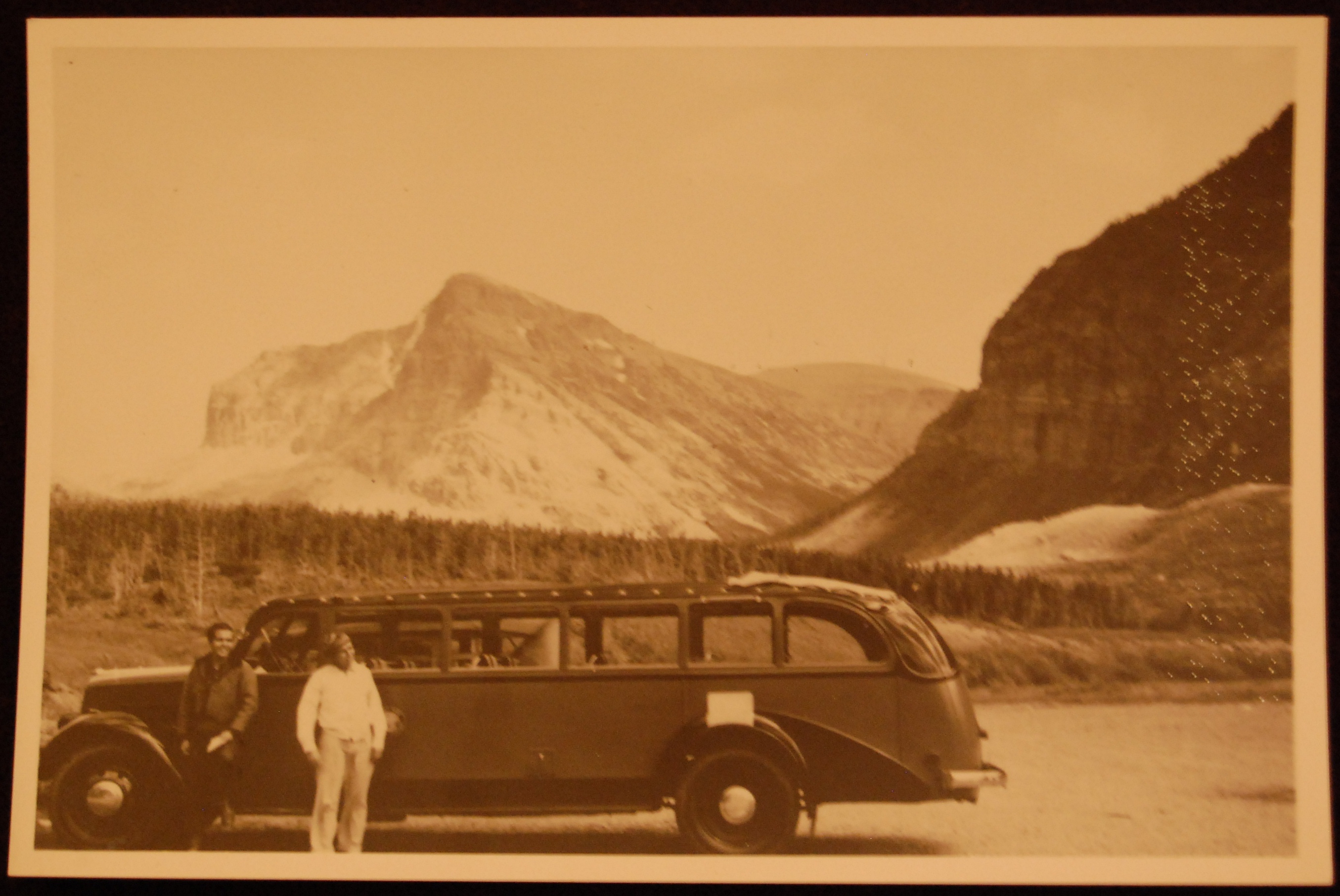 historical image of bus lake mcdonald lodge glacier national park montana_high