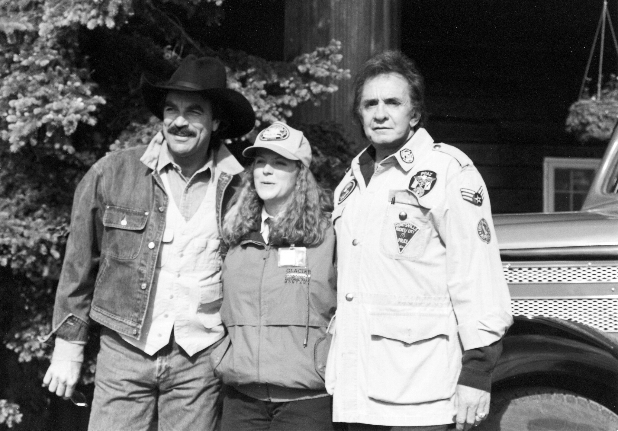 historical image of tom selleck and johnny cash lake mcdonald lodge glacier national park montana_high