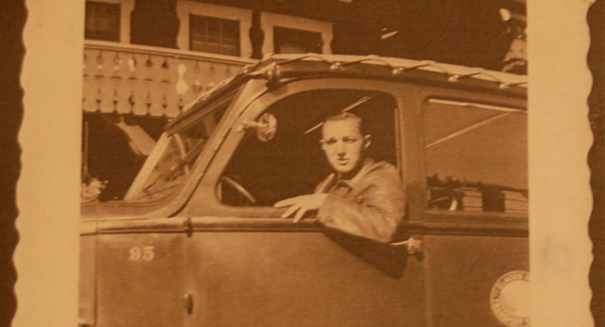 a man in a car