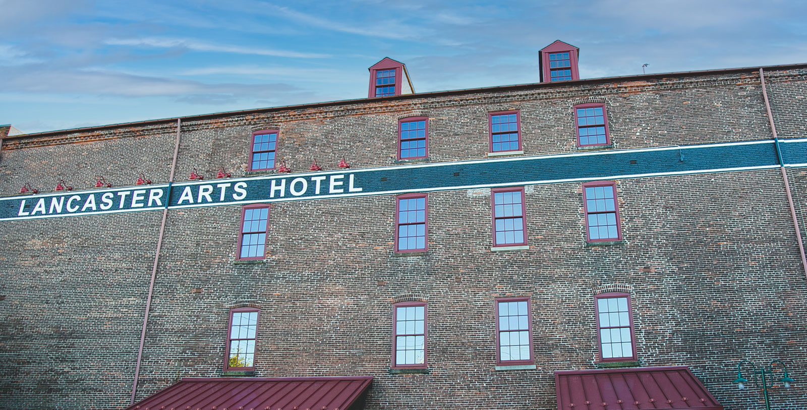 a building with a sign on it